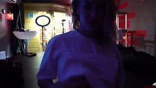 Kelly, the seductive brunette, masturbates while filming herself