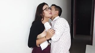 My clumsy girl boss has an election for being fucked hard in the office