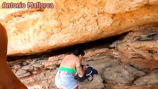 An Argentine slut got caught and fucked publicly on the beach
