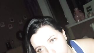 Tinder date in hotel room with gorgeous brunette
