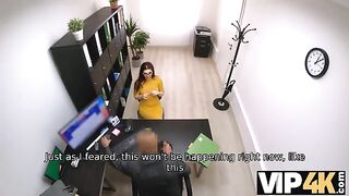 Girl needs quick money, so she gets fucked in the office by a guy in glasses