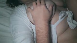 I fucked my wife at night and cum on her big ass, I love it