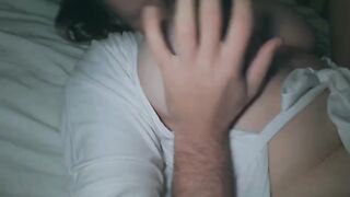 I fucked my wife at night and cum on her big ass, I love it