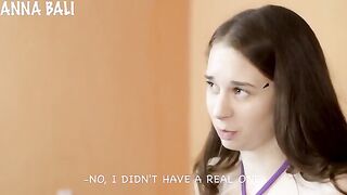 A cute young girl had her first experience with a stepfather in a roleplay scene