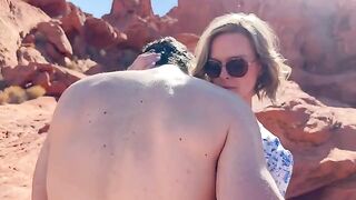 A daring hike in the desert turns into a wild public encounter