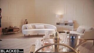 Petite camwhore Xxlayna fucks with a black guy and gets his huge cock in her mouth