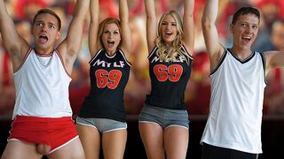 Football match celebration turns into an intense stepmommy foursome with Rachael Cavalli and Sedona Reign