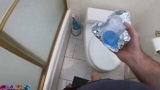 A curvy MILF helps her stepson to get a sperm sample using her ass and pussy