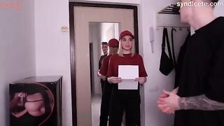 The delivery girl is not necessarily a modest girl