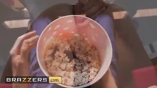 Naughty Tina Fire gets her pussy pounded in the popcorn machine