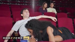 Naughty Tina Fire gets her pussy pounded in the popcorn machine