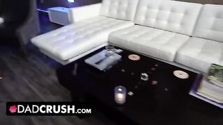 Naughty stepdaughter Kenzie Madison makes stepdaddy forget his anger with a blowjob
