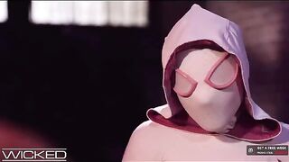 Spiderman fucked Gwen Stacy after eating her cunt in a wicked parody