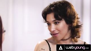 Passionate lesbian sex with a gorgeous college babe Brooklyn Gray