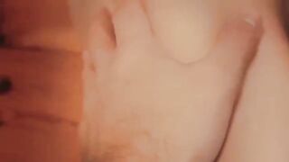 My wife with big tits fucks me and jumps on my dick. Big ass, cum on tits