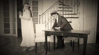 A naughty dancer gets fucked hard by a hot milf in this retro scene