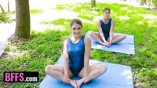 A flexible girl is being fucked by her personal trainer in hardcore action