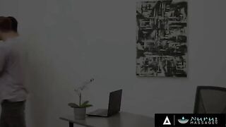 Two college guys get lucky with a hot massage from Natasha Nice