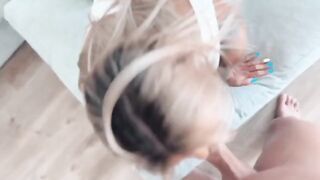 Best blue-eyed blowjob and creamy pussy action I've ever seen, featuring LittleBuffBabe