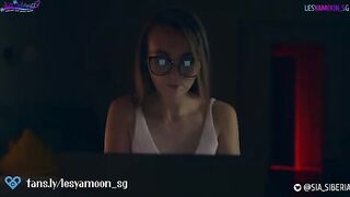 Petite Lesya Moon in a scary Halloween story