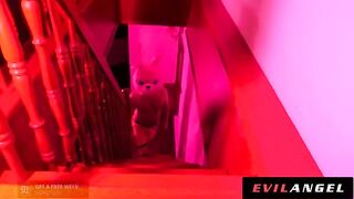 Hot Euro slut takes two cocks in her tight asshole hole
