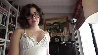 The shy girl needs sex from her stepdad in a taboo roleplay