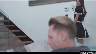 Hot Spanish maid Liya Silver gets fucked while the wife is out