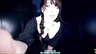 Xavier stuffed the pussy of Wednesday Addams with his huge cock in a steamy cosplay scene