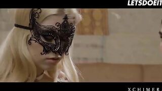 Luxury blonde Misha Cross gets her pussy railed by two cocks in a hot threesome