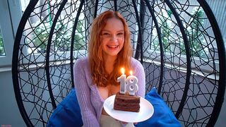 A young guy fucked his pretty girlfriend on her 18th birthday