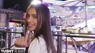TUSHYRAW Perfect petite Vanessa experiences intense anal action for the first time