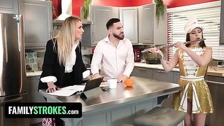 Josie Tucker’s huge boobs covered with stepdad’s cum - FamilyStrokes