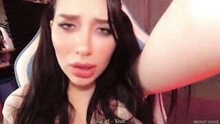 A cute gamer girl cheats on her BF with her stepbrother