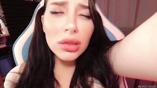 A cute gamer girl cheats on her BF with her stepbrother