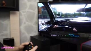Distracting her BF with sex while he plays is the best thing ever