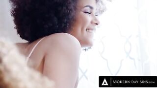 Scarlit Scandal and Alina Ali share husband's cum in hot FFM threesome