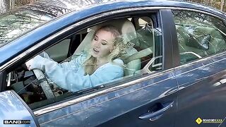 The mechanic got lucky with a busty blonde babe, Bailey Brooke, in an unexpected encounter