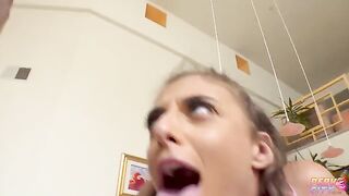 Brunette teen Gia Derza gets her pussy and ass gapped by pervert construction workers
