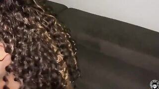 Ebony MILF Mone Divine seduces Lil D to take off his pants in pt 1