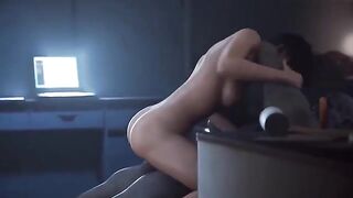 Ada trapped and fucked hard in doggy style animation