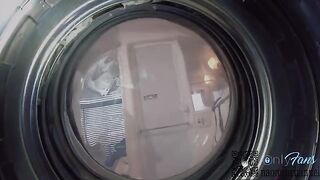Girl searched for panties in the washing machine and got creampie