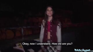 Hot French model agreed to fuck for cash with stranger on the street