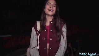 Hot French model agreed to fuck for cash with stranger on the street