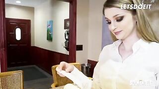 Two kinky sluts, Bunny Colby and Lacy Lennon, get fucked hard by their boss in an intense threesome