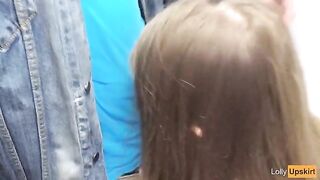 Petite babe fucked in a shop changing room, wild public sex
