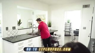Keiran Lee couldn’t resist the temptation of round and cute Emily Willis’s ass