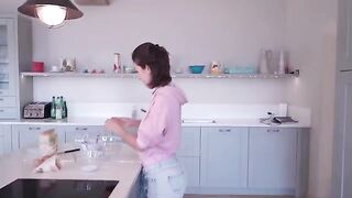 I'm cooking and stripping at a friend's house, it's totally normal