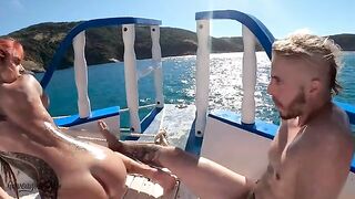 Brazilians fuck on a boat in the middle of the ocean, no hiding!