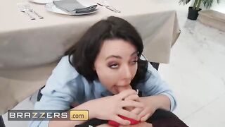 Whitney Wright seduces waiter, gets screwed under the table