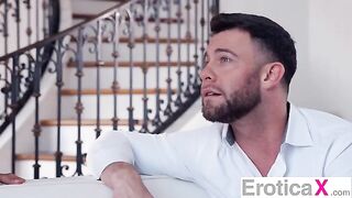 Sneaky Beauty surprises her boyfriend with a sensual threesome